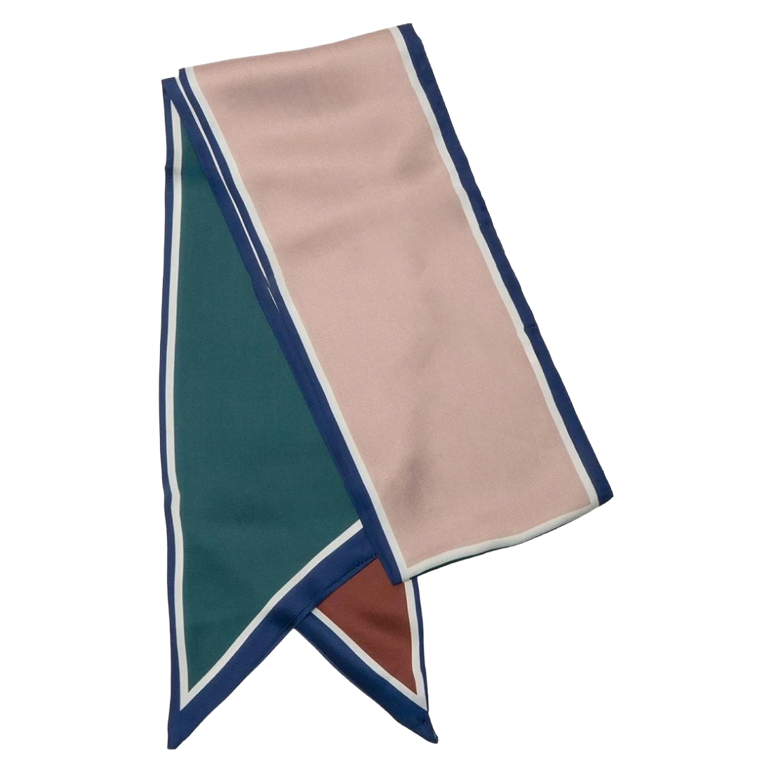 Color Block Neutral Slim Scarf