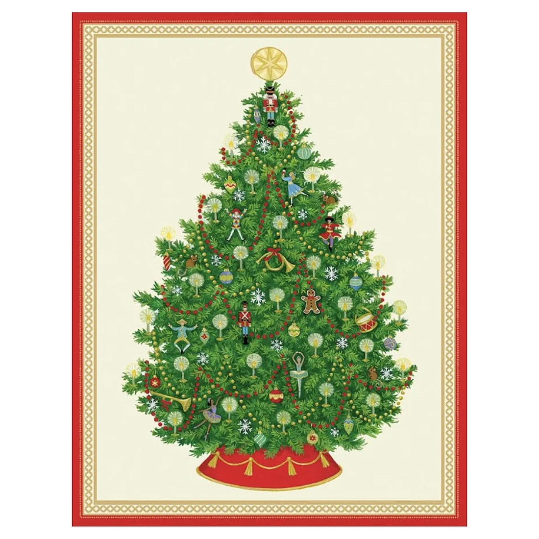 Nutcracker Ballet Large Tree Holiday Cards