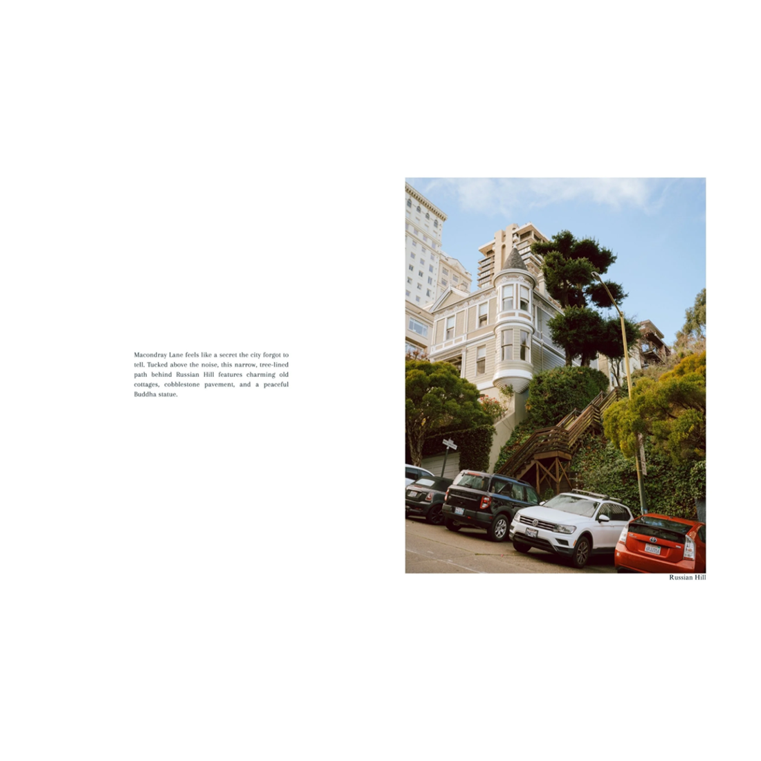 Book cover of 'Once Upon a Time in San Francisco' with a vintage car and house on a street.