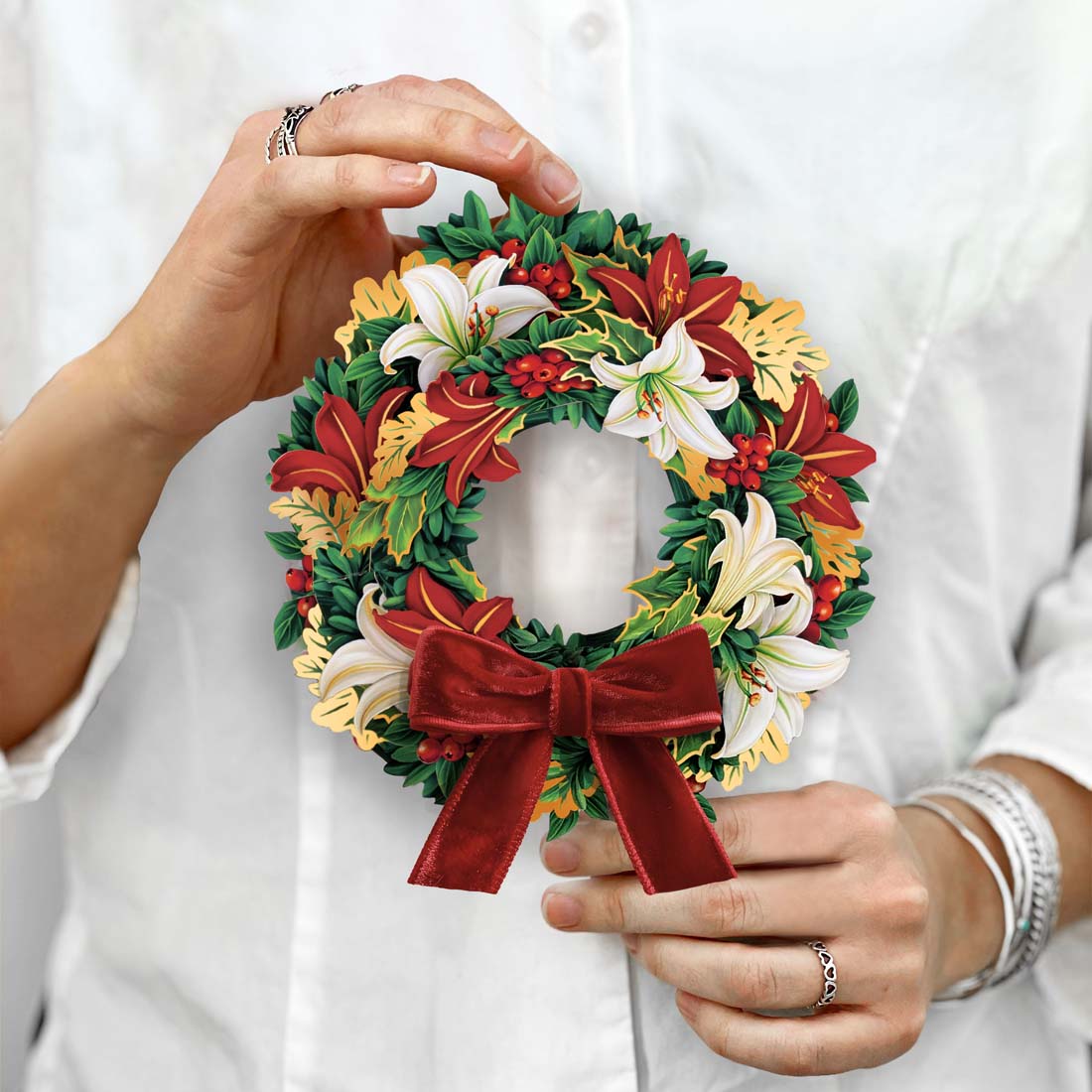 Winter Joy Wreath Notecard