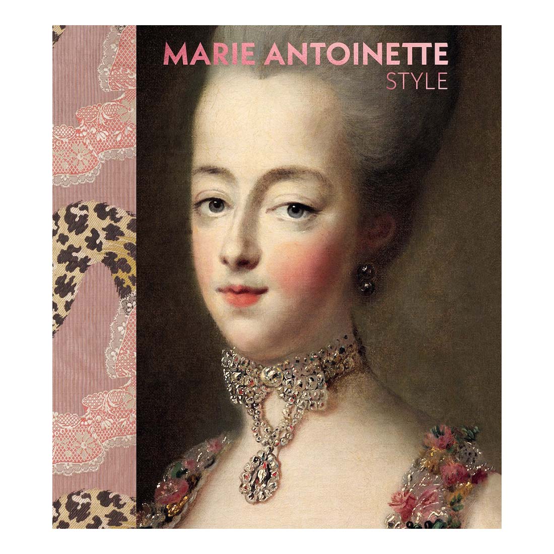 Book cover featuring a portrait of a woman with jewelry and decorative elements, titled 'Marie Antoinette Style'.