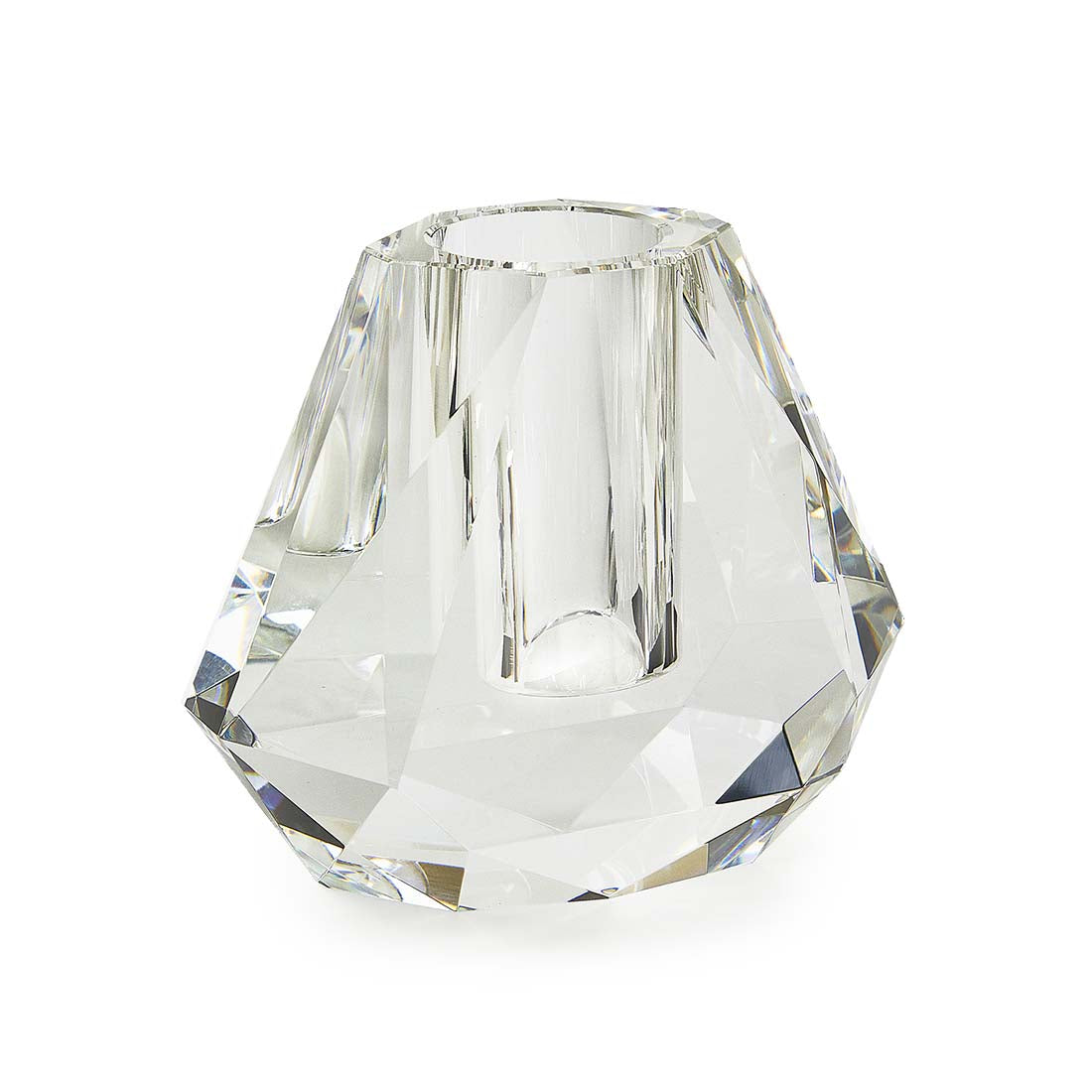 Bell Clear Art Deco Crystal Vase