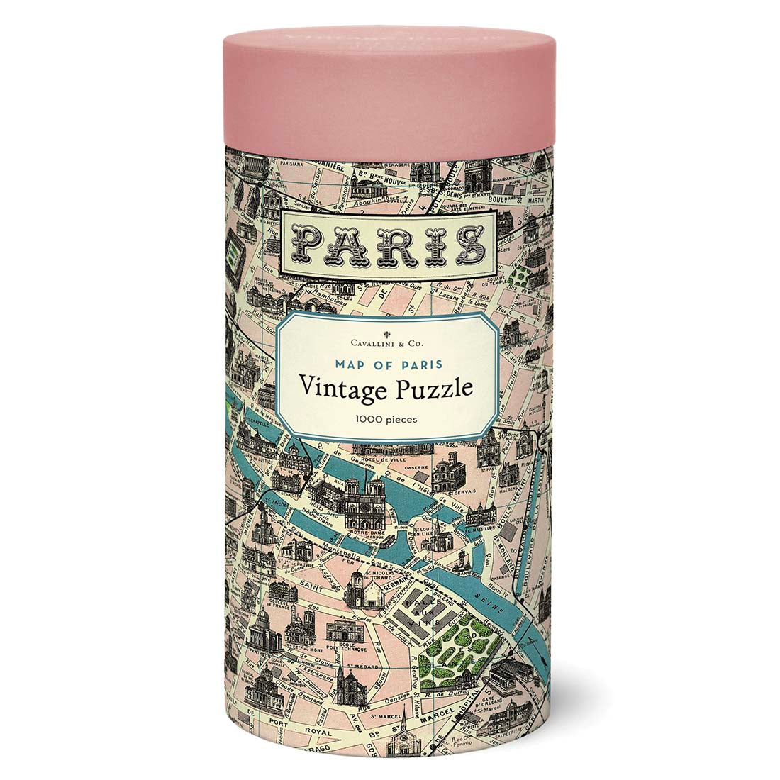 Vintage Map of Paris 1000 Piece Puzzle