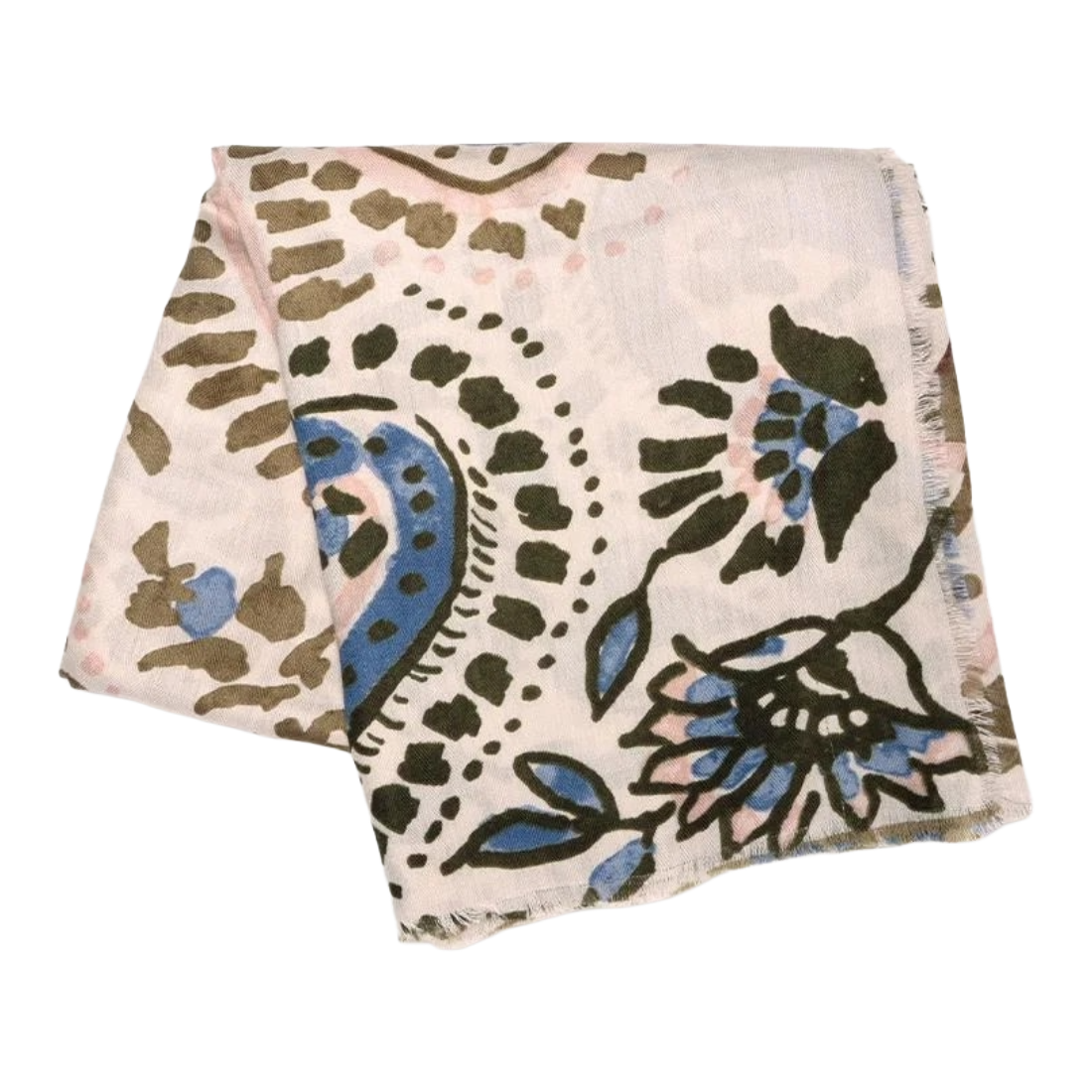 Abstract Paisley Neutral Scarf