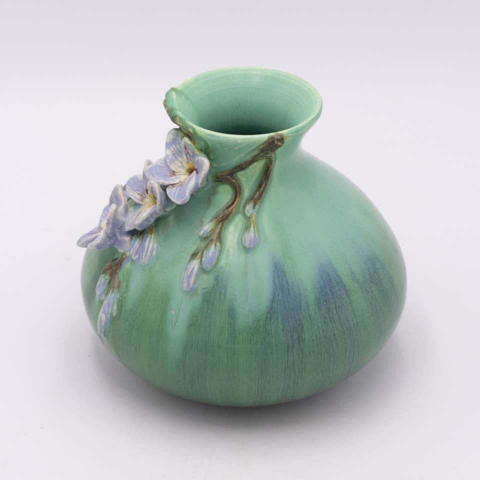 Blue Sky Vine Ceramic Vase