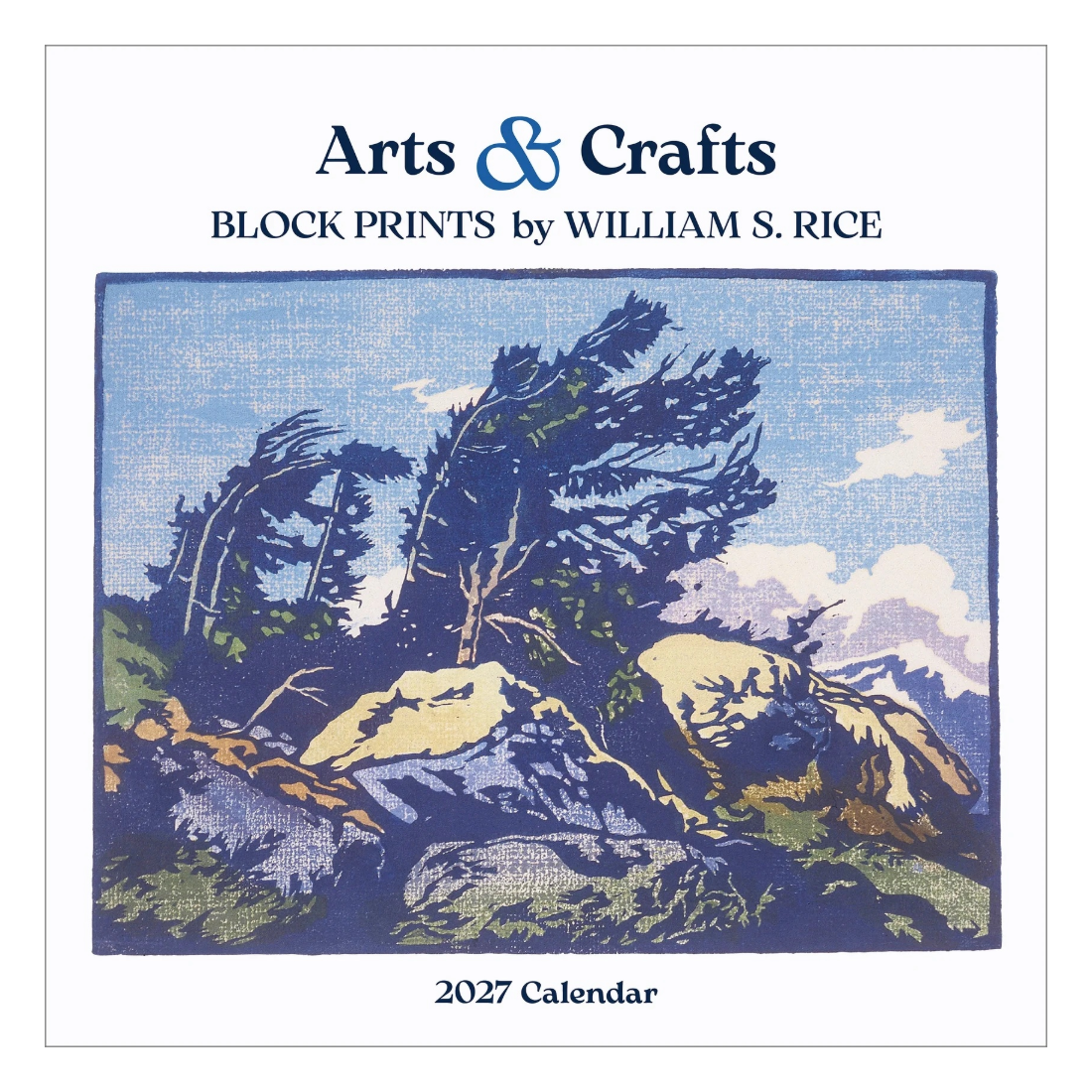 Arts & Crafts Block Prints 2027 Wall Calendar