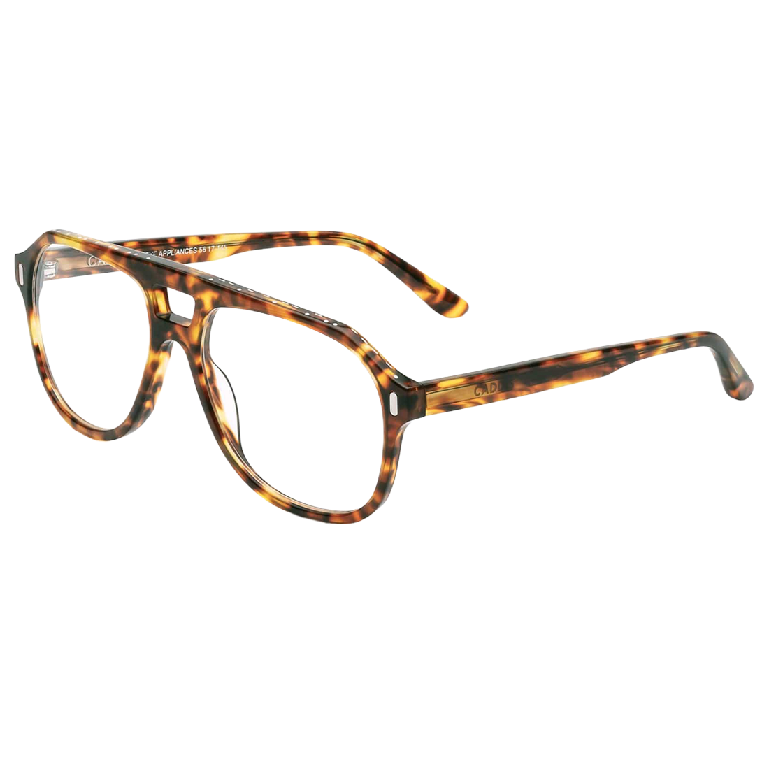Tortoiseshell eyeglasses side profile
