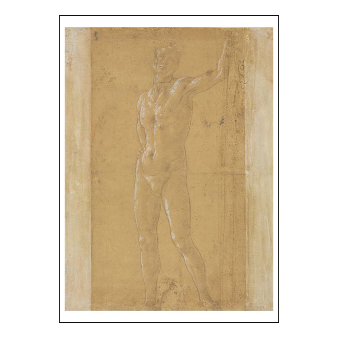 Botticelli A Standing Young Man with His Arm Raised Postcard