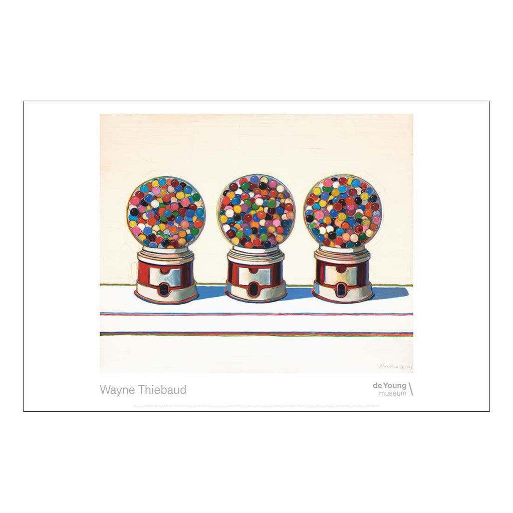 Wayne Thiebaud Three Machines Poster - de Young & Legion of Honor