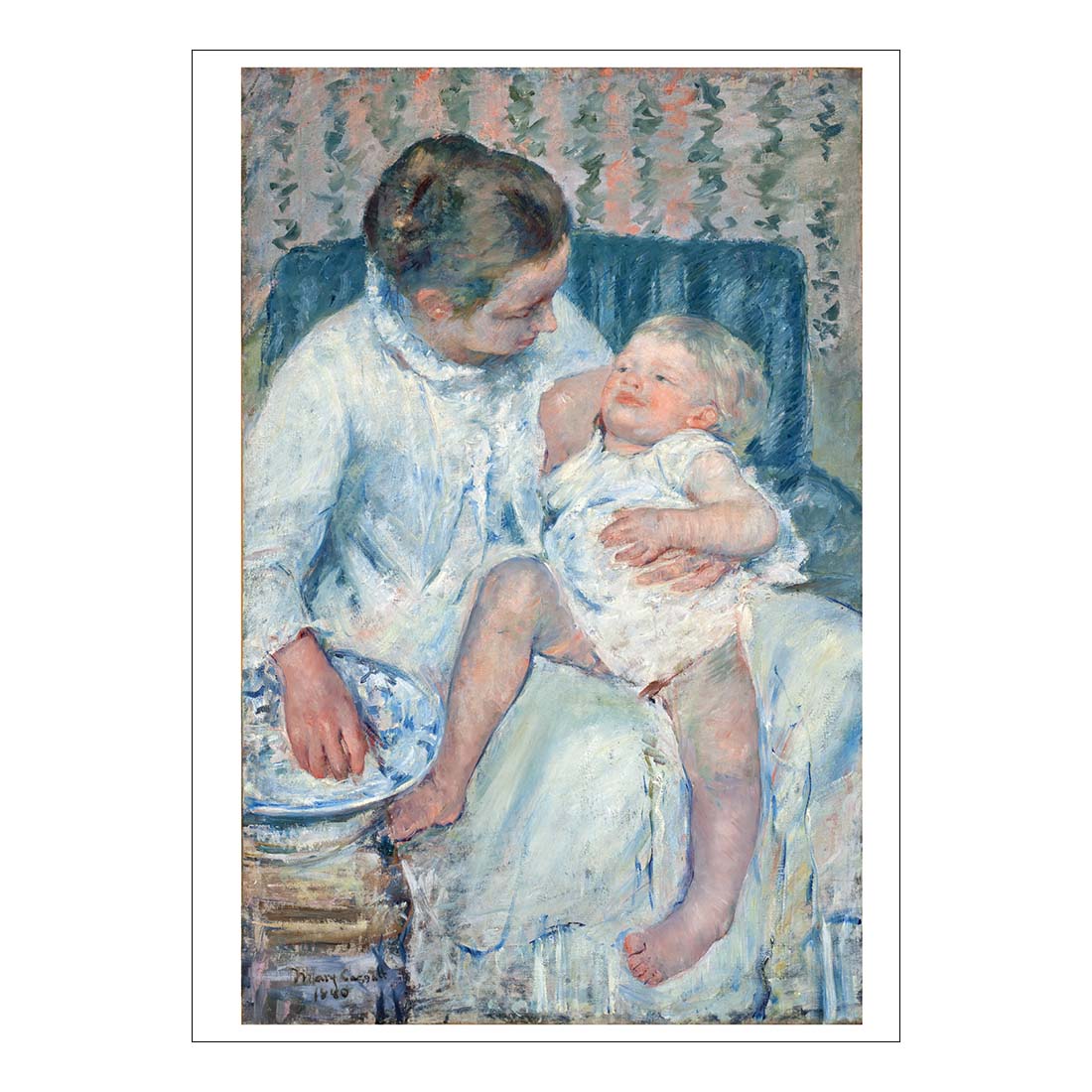 Mary Cassatt Mother About to Wash Her Sleepy Child Postcard