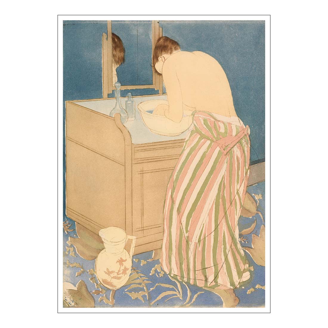 Mary Cassatt Woman Bathing Postcard