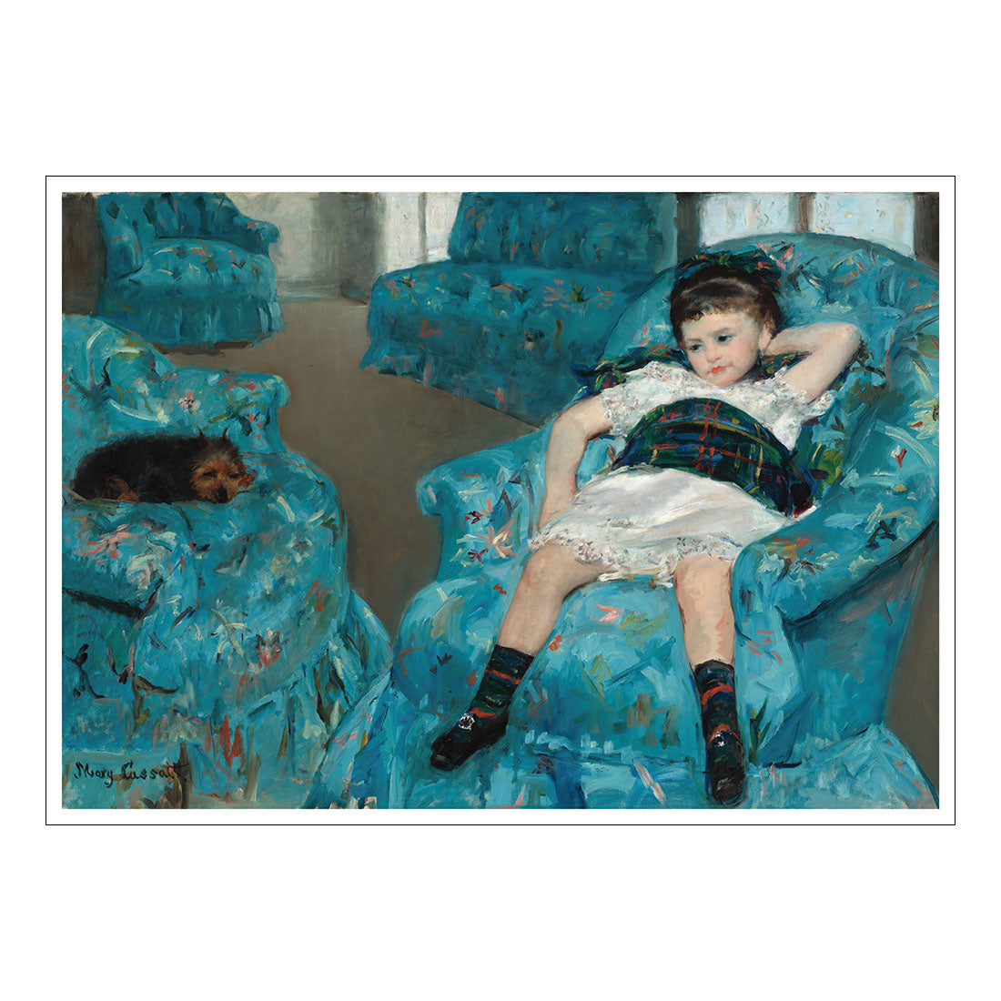 Mary Cassatt Little Girl in a Blue Armchair Postcard