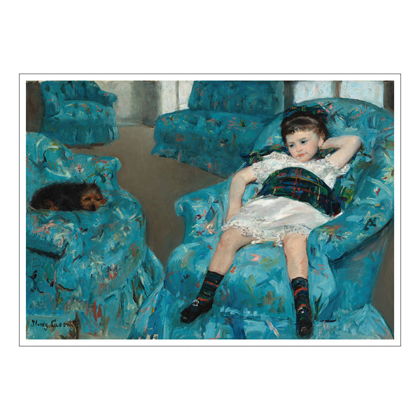 Mary Cassatt Little Girl in a Blue Armchair Postcard de Young