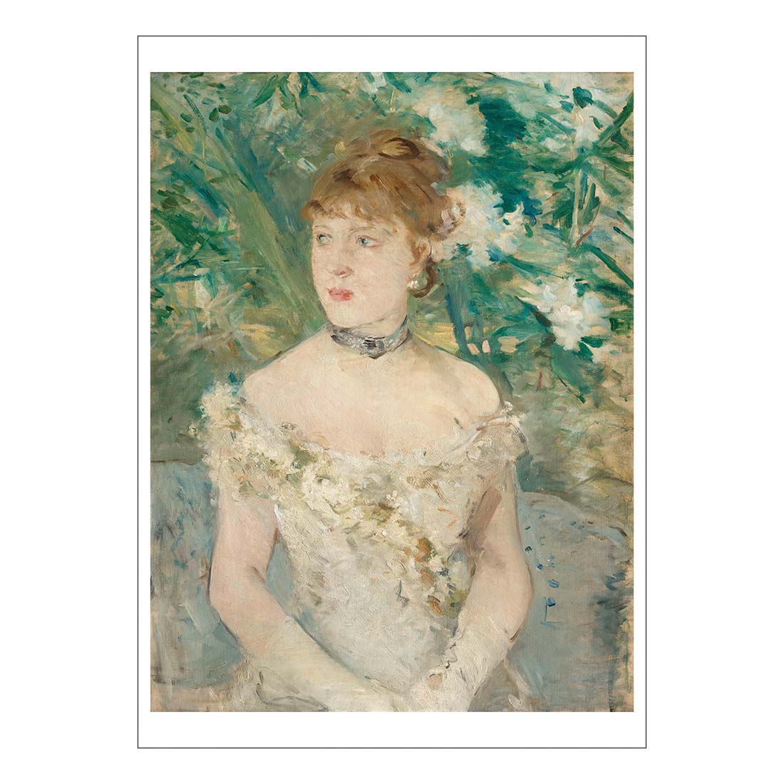 Morisot Young Woman Dressed for a Ball Postcard