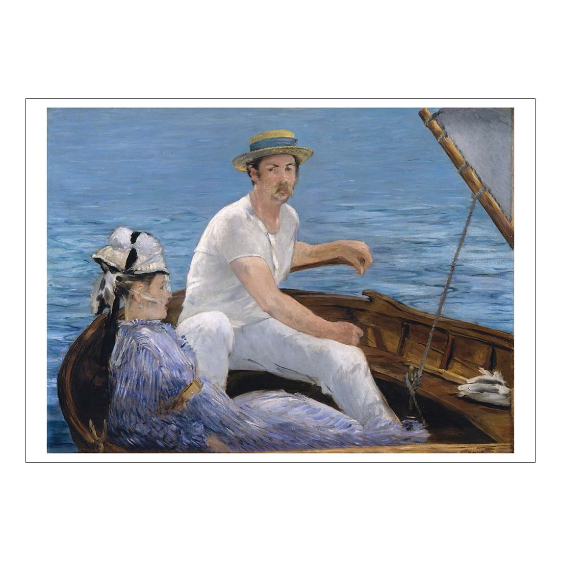 Manet Boating Postcard