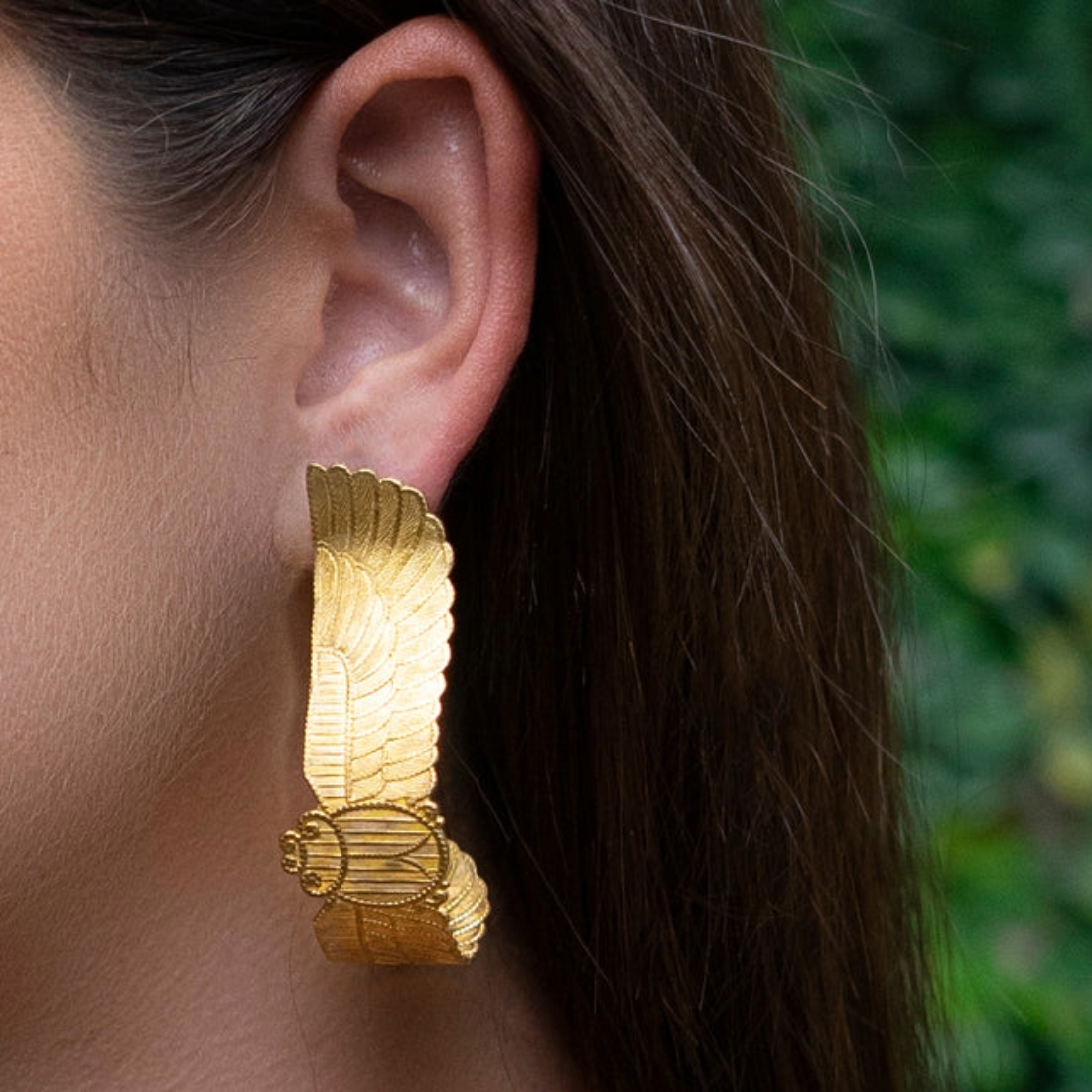 Scarab Hoop Earring