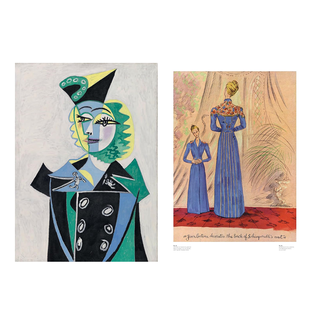 Two artistic portraits side by side