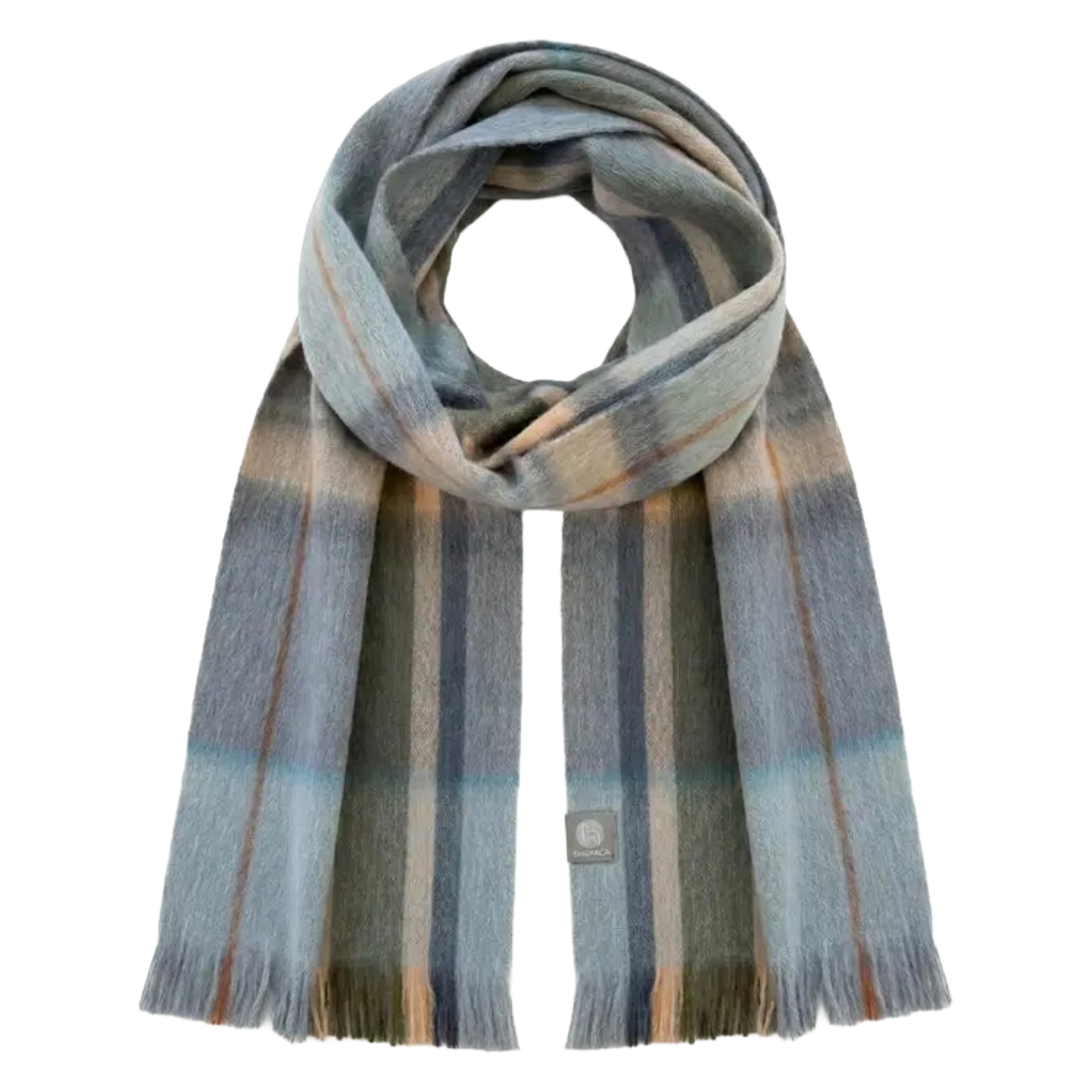 Shoreline Plaid Alpaca Scarf