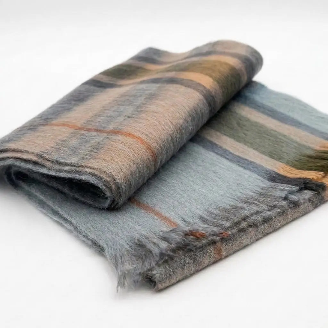 Shoreline Plaid Alpaca Scarf
