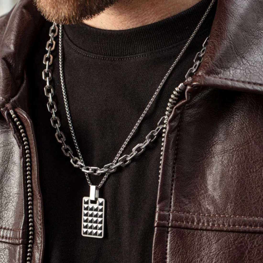 Silver Spikes Necklace