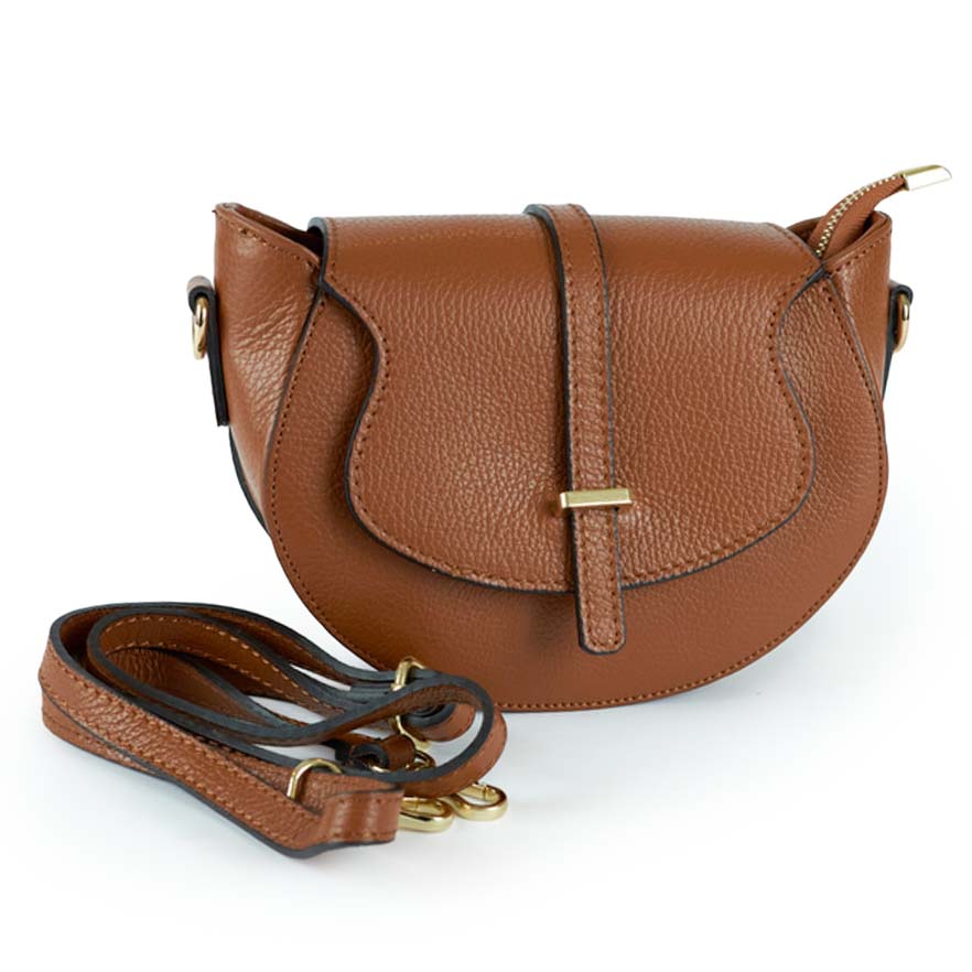 Tan Gubbio Leather Bag