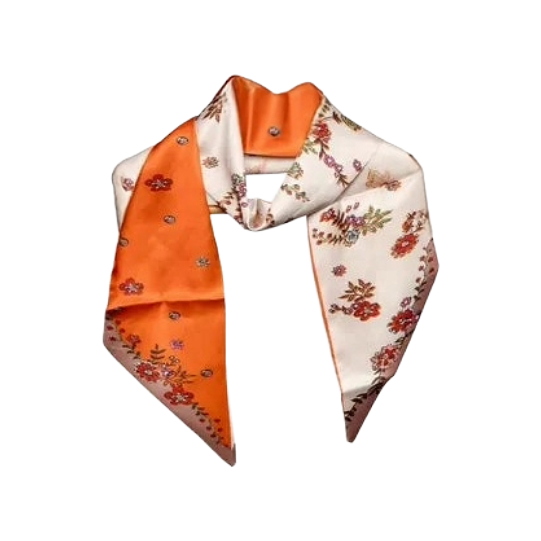 Floral & Flutter Sunset Slim Scarf