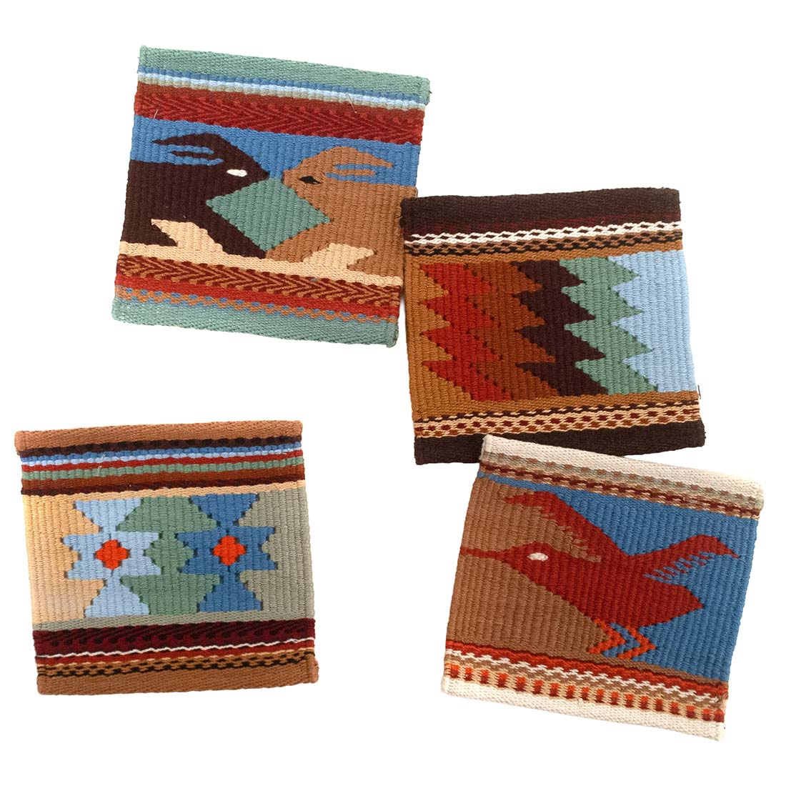 Handwoven Tapestry Coaster Set