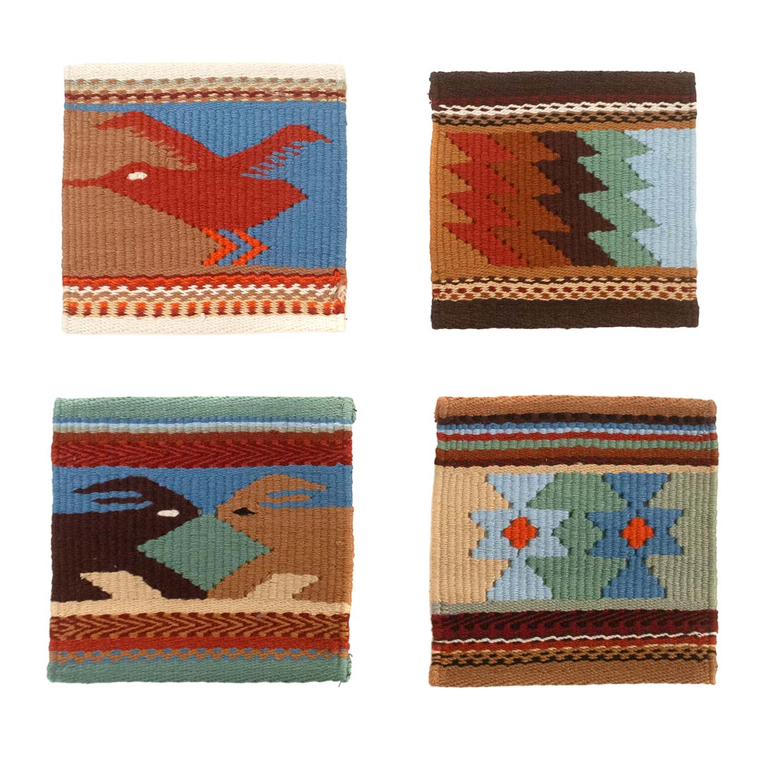 Handwoven Tapestry Coaster Set
