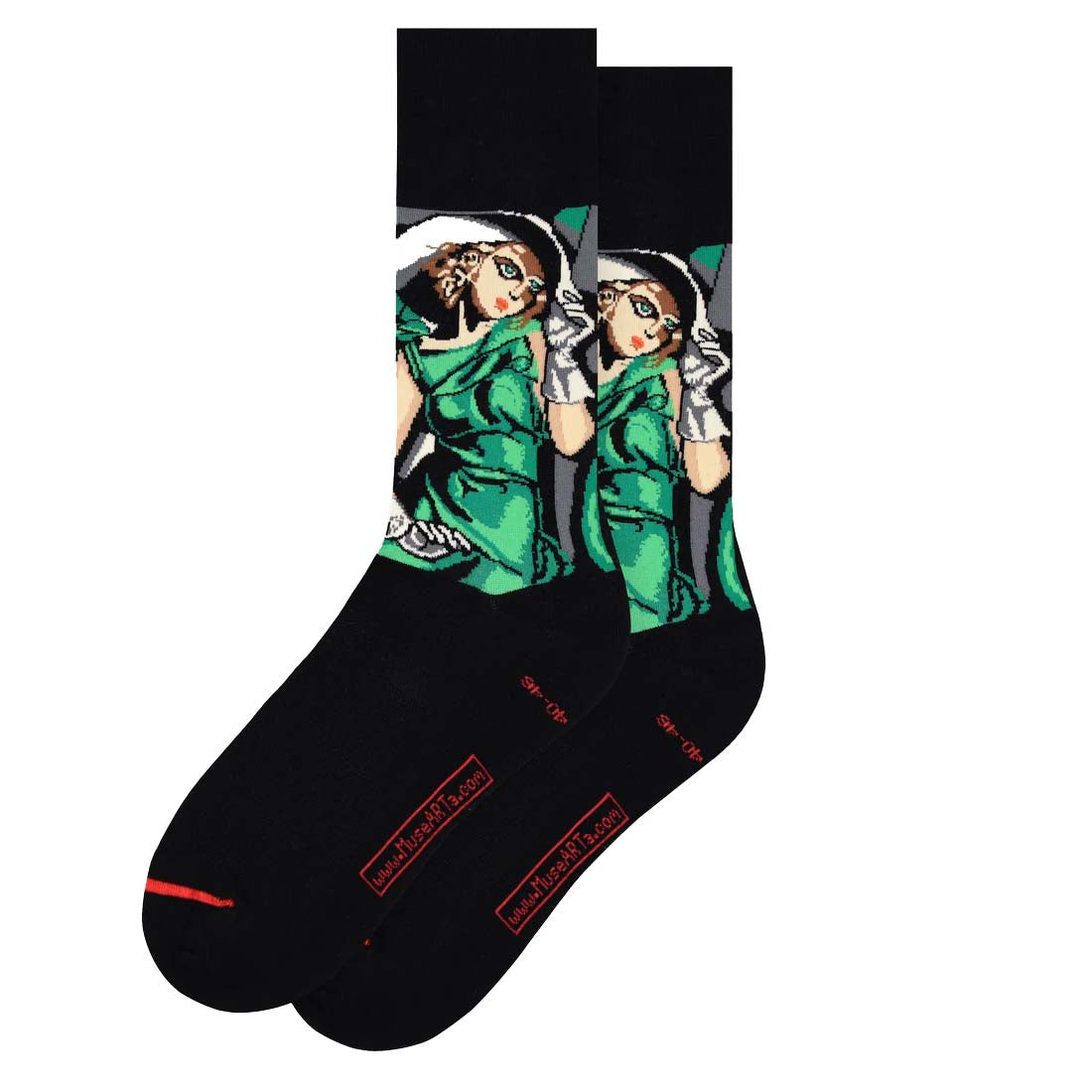 Tamara de Lempicka Young Woman in Green Women&#39;s Socks