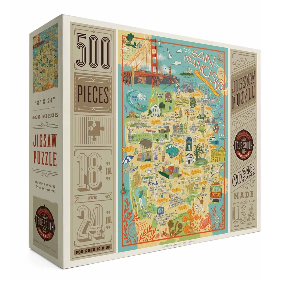 Illustrated San Francisco 500-Piece Jigsaw Puzzle