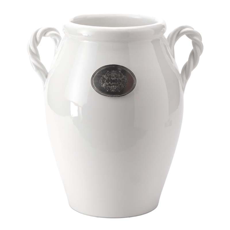 Tuscan Ceramic Rope-Handled Vase