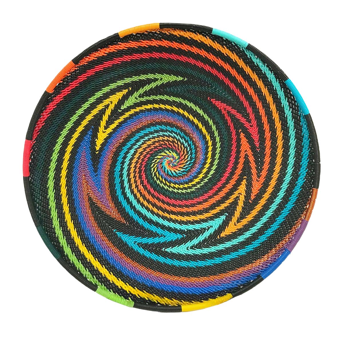 Rainbow Telephone Wire Small Platter