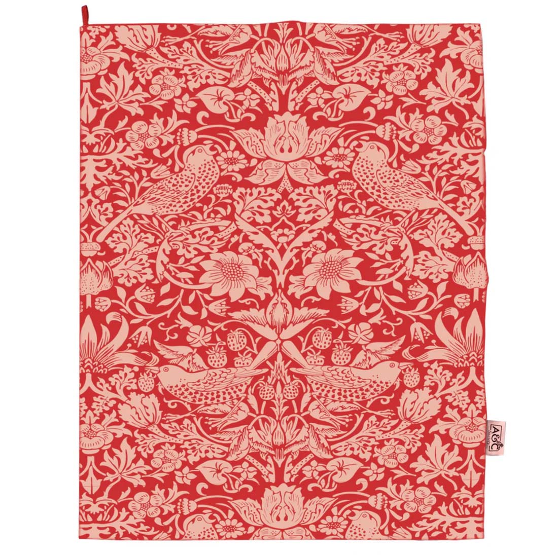 William Morris Raspberry Tea Towel