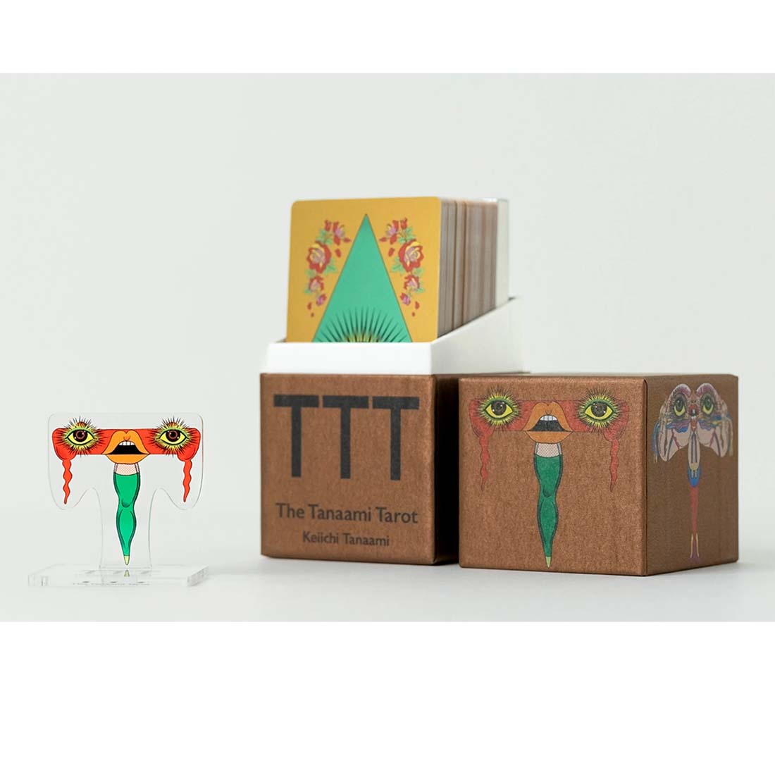 Tanaami Tarot cards with decorative boxes on a white background