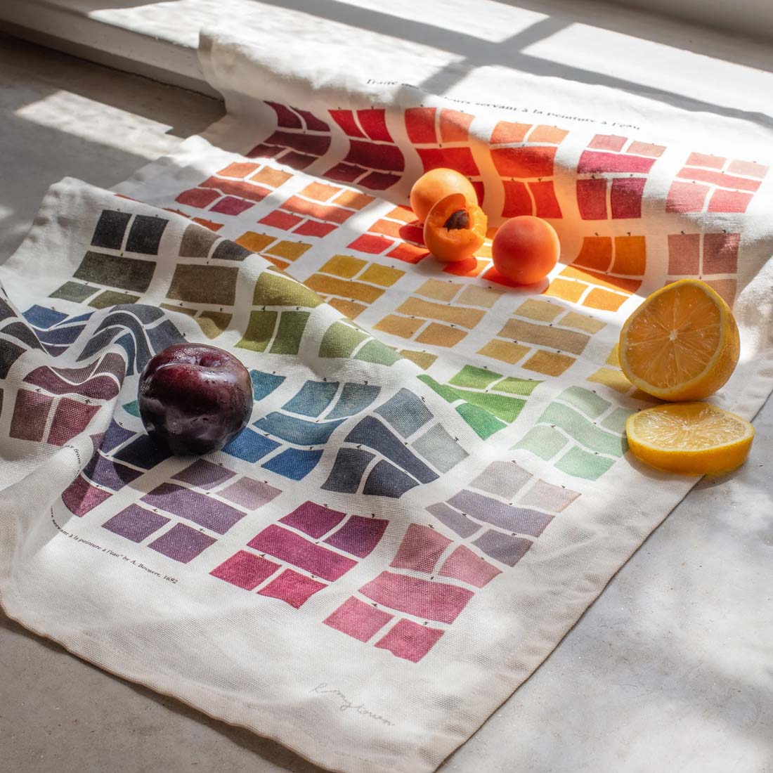 Watercolour Swatches Tea Towel