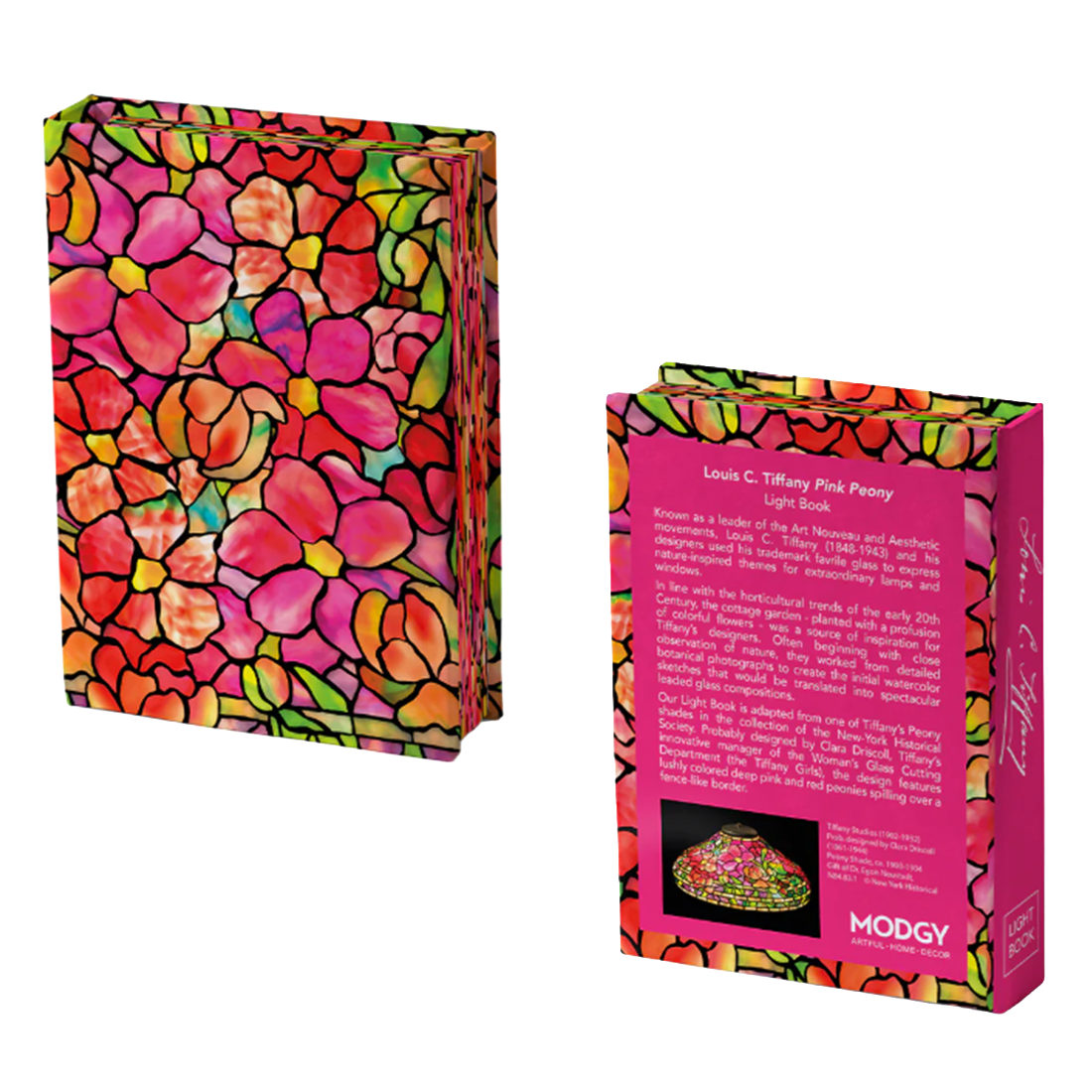 Tiffany Pink Peony Book Light