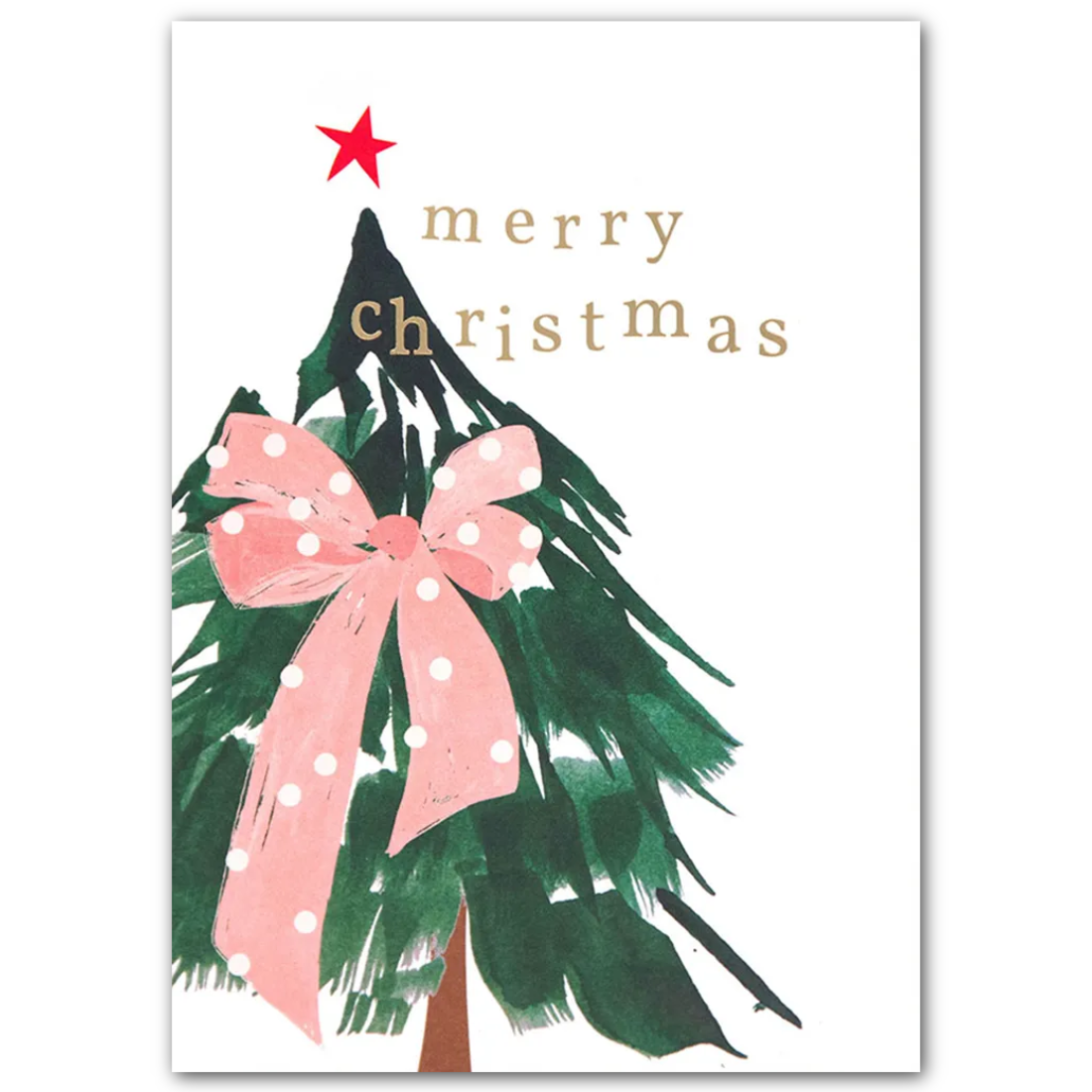 Tree & Ribbon Holiday Cards