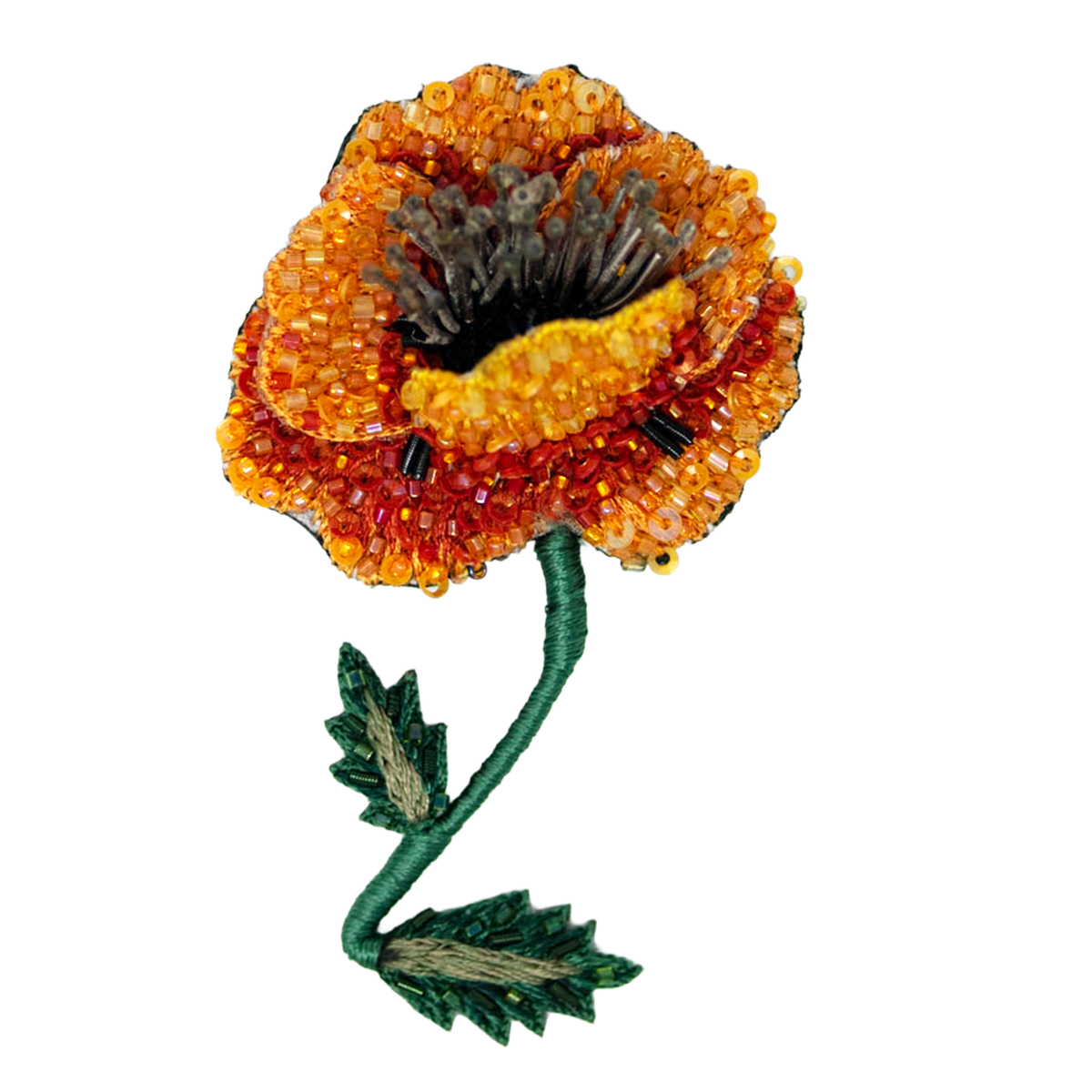 Golden Poppy Brooch