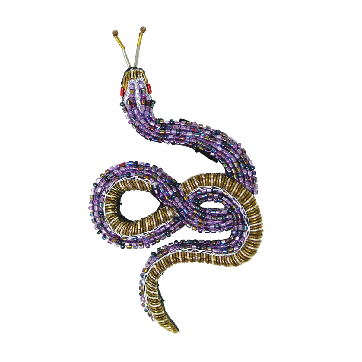 Amethyset Snake Brooch