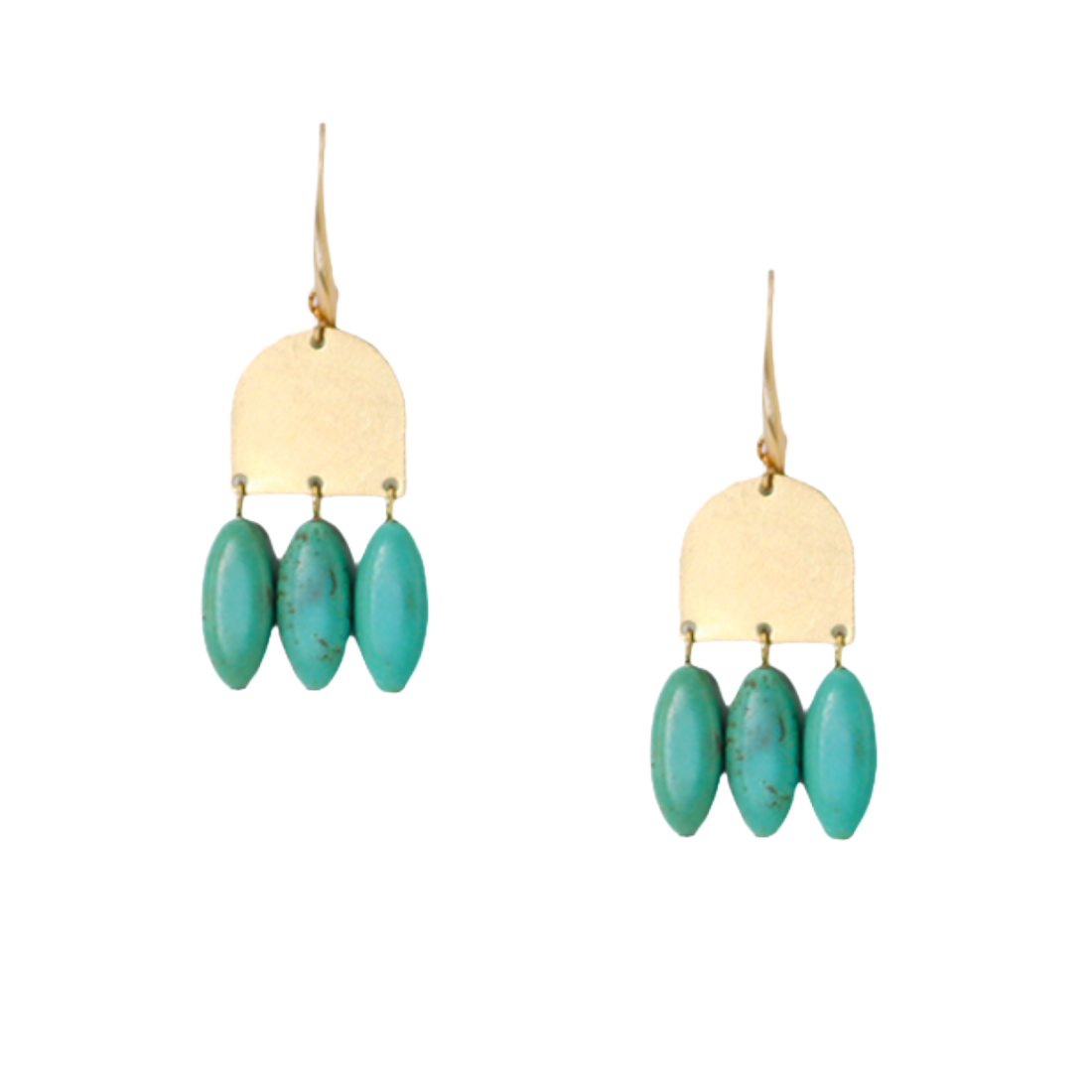 Turquoise Geometric Earrings