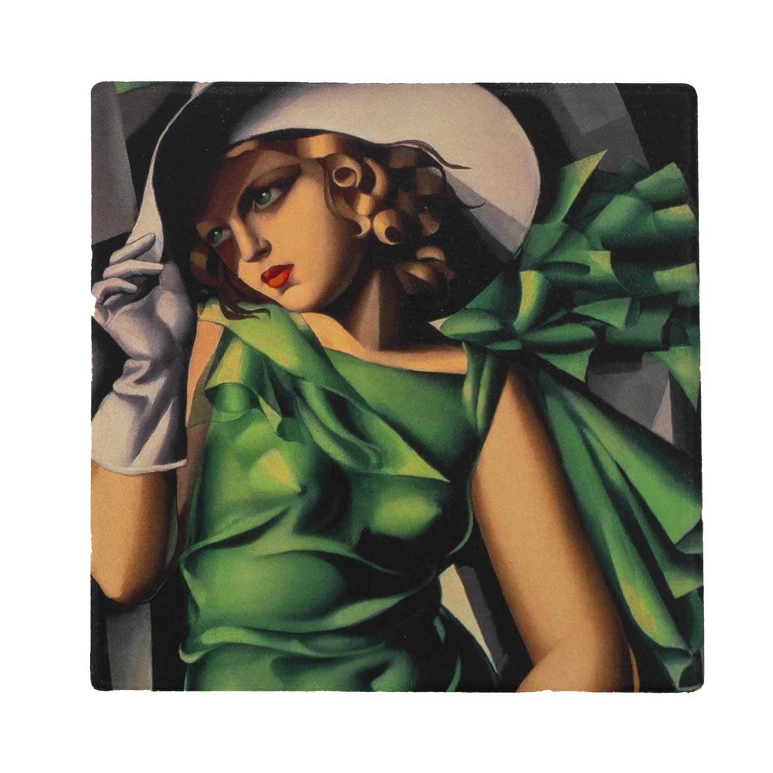 Tamara de Lempicka Young Woman in Green Coaster