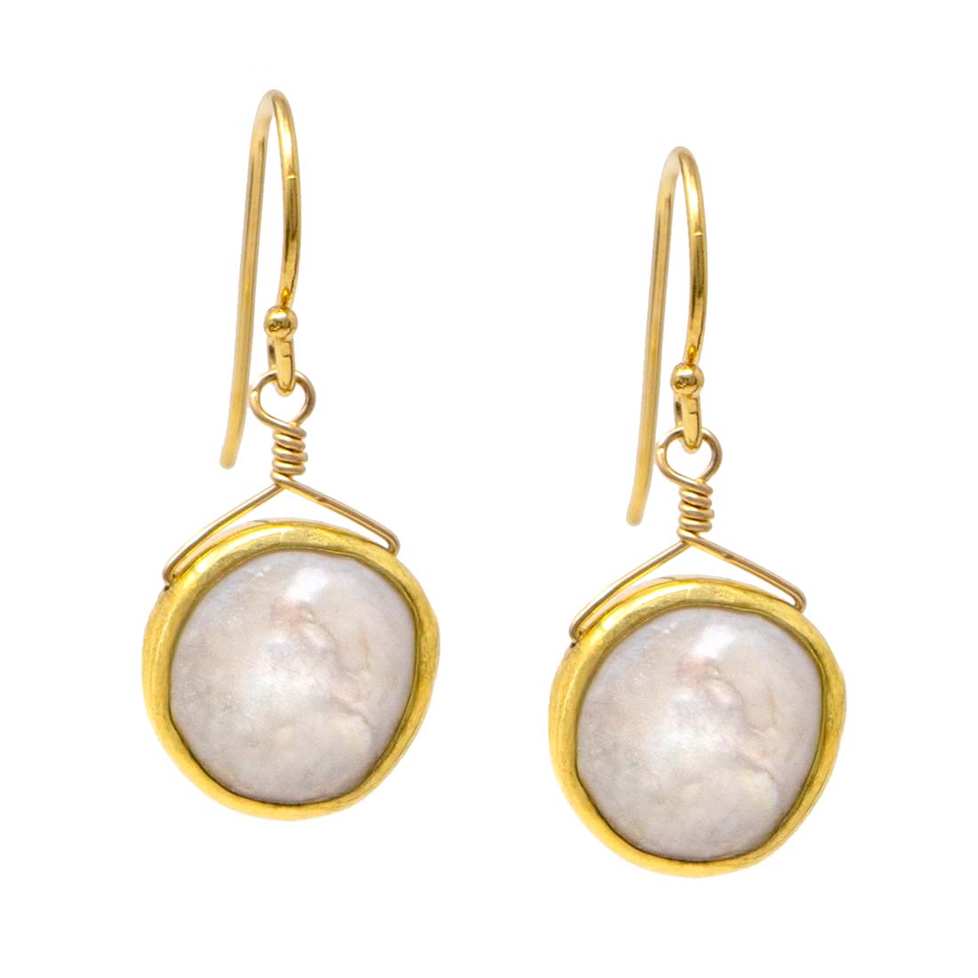 Round Pearl Earrings