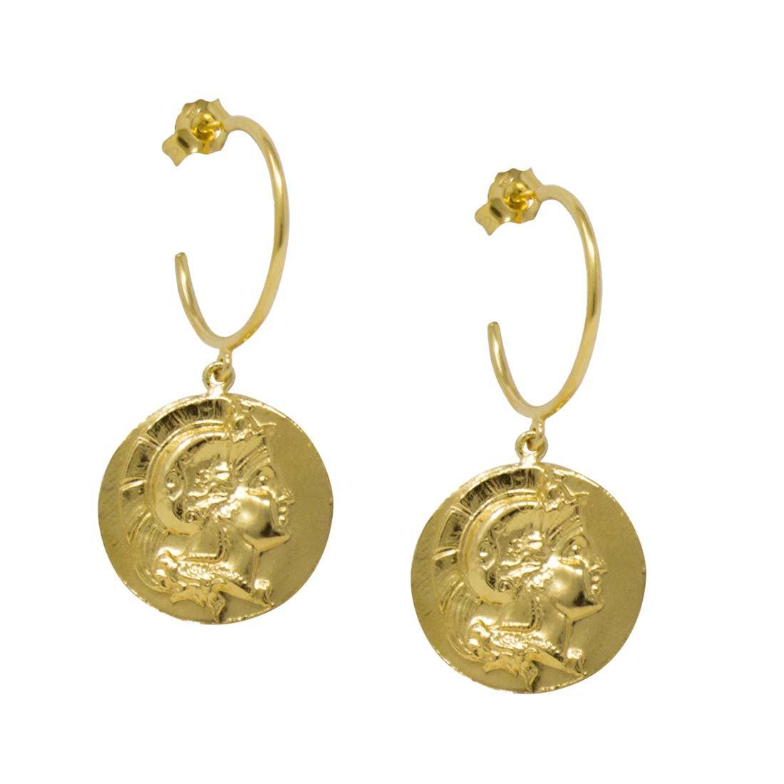 Achilles Gold-plated Hoop Earrings