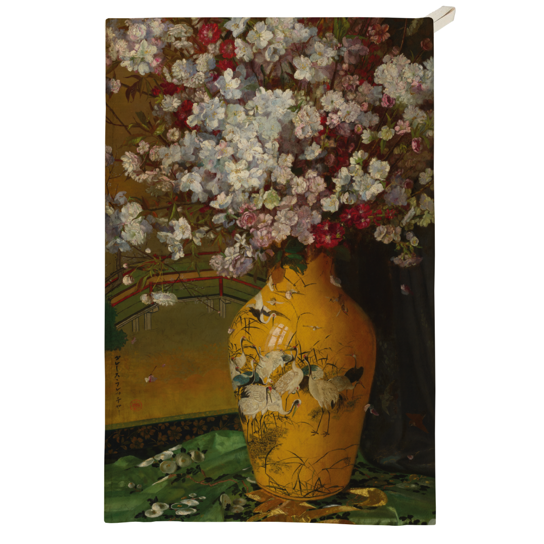 Fletcher Cherry Blossoms in a Vase Tea Towel