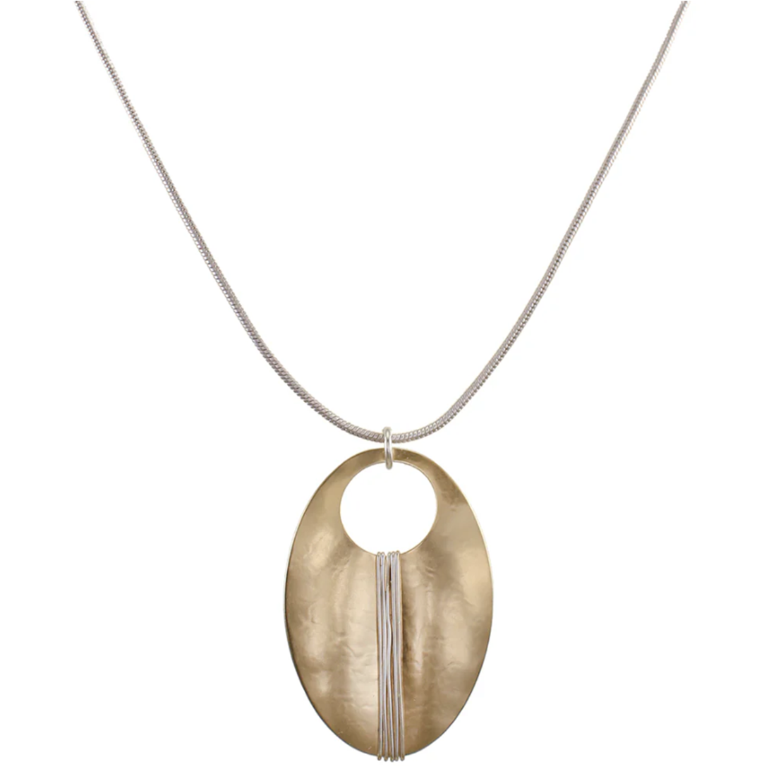 Wrapped Oval Long Necklace