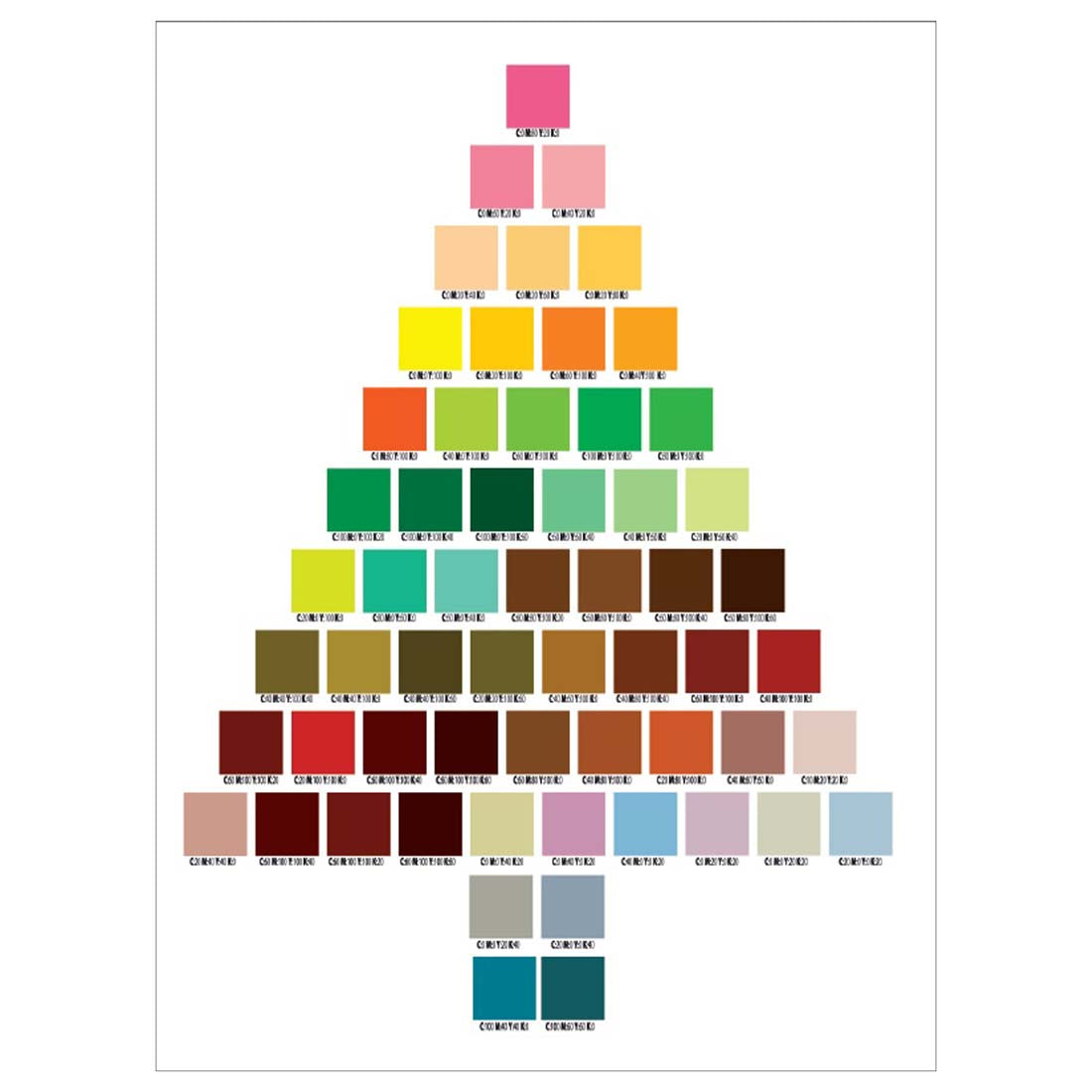 CMYK Christmas Tree Boxed Cards