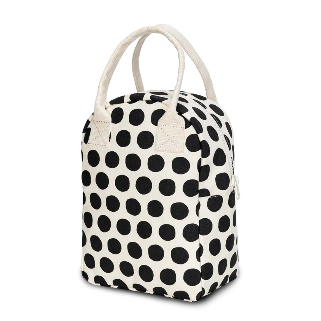 Black Dots Zipper Lunch Bag