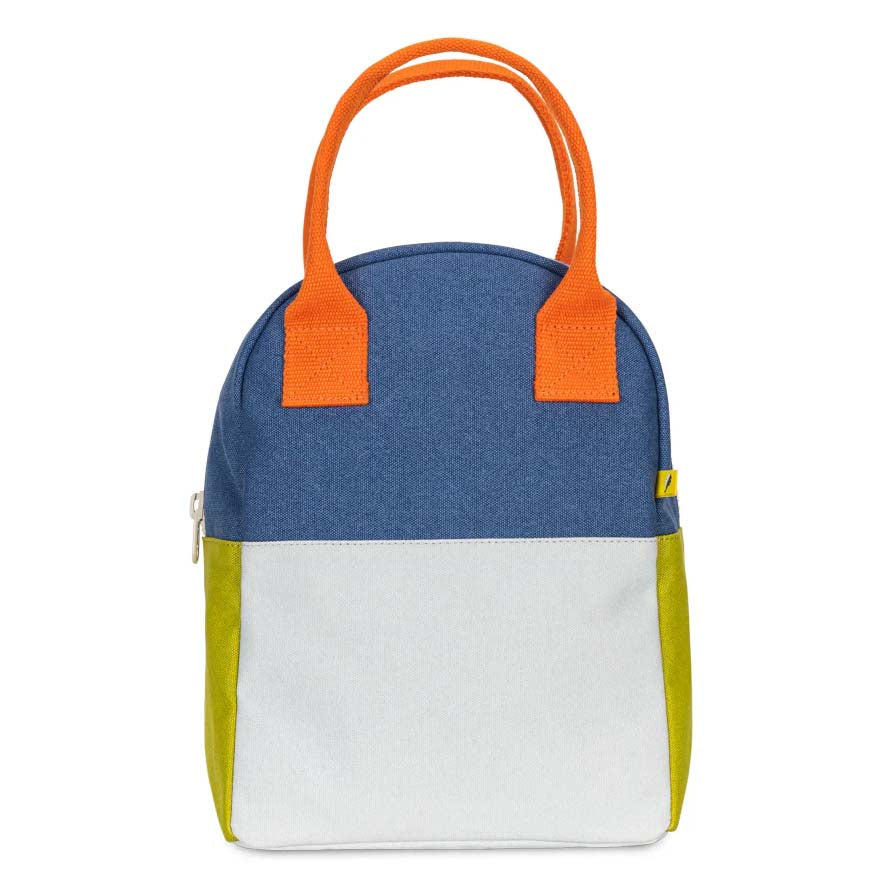 Two Tone Citrus Sky Zipper Lunch bag