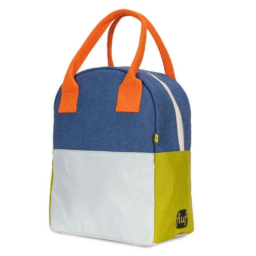 Two Tone Citrus Sky Zipper Lunch bag