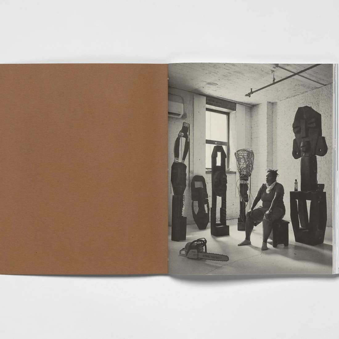 A brown book cover with the title 'Leilah Babirye' printed in black text.